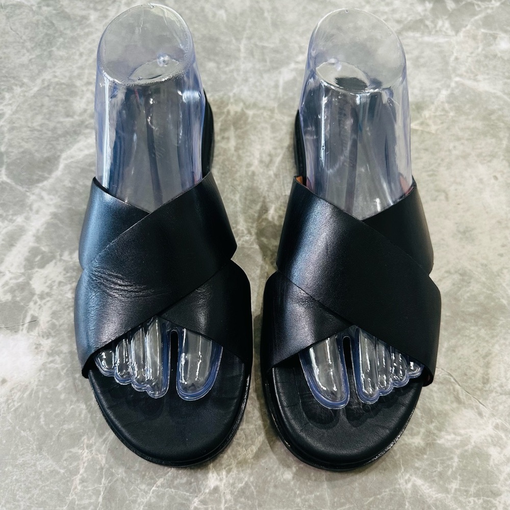 Madewell Kush Women’s Black Leather Comfort Sandal SZ 8